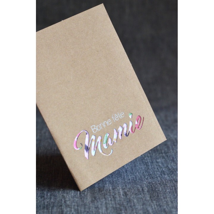 Carte Bonne fête Mamie - Carte Kraft