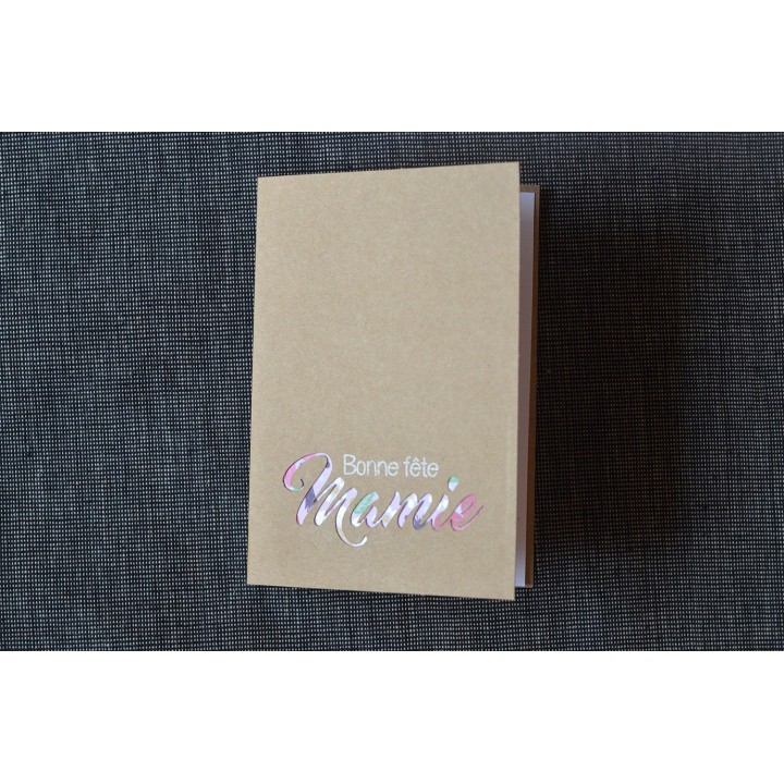Carte Bonne fête Mamie - Carte Kraft