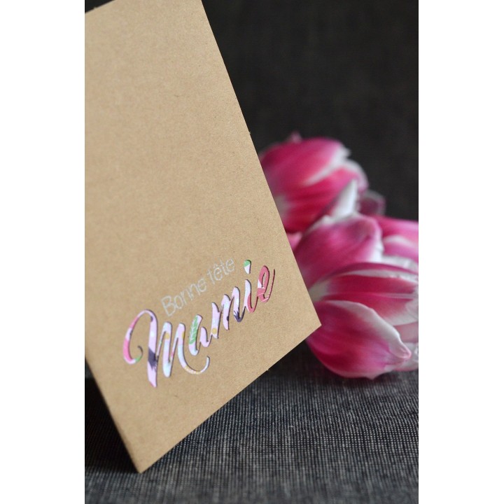 Carte Bonne fête Mamie - Carte Kraft