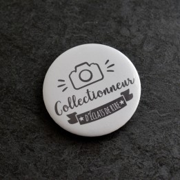 Badge Photographe - Collectionneur d'éclats de rire