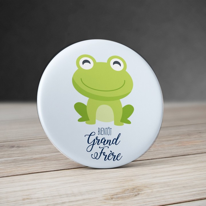 Badge Grenouille Bientôt Grand Frère