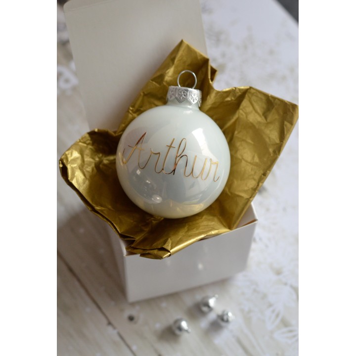 Boule de Noël personnalisable - Or