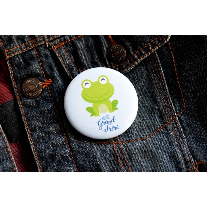 Badge Grenouille Bientôt Grand Frère