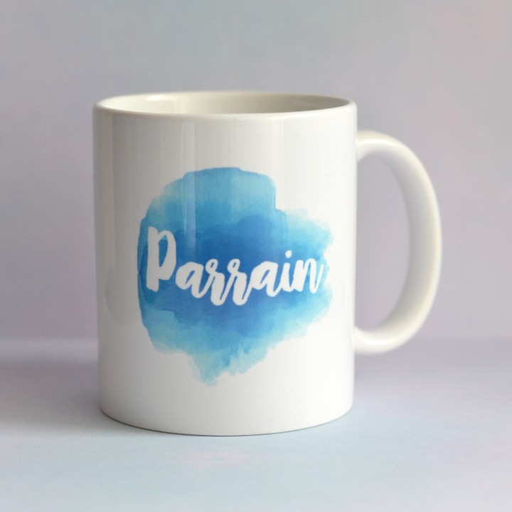 Mug Parrain - Modèle Aquarelle