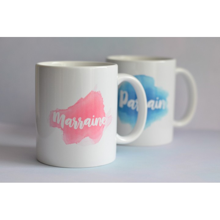 Mug Marraine - Modèle Aquarelle