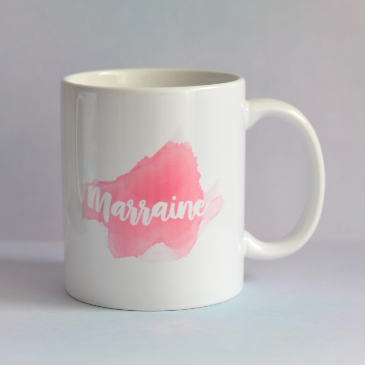 Mug Marraine - Modèle Aquarelle