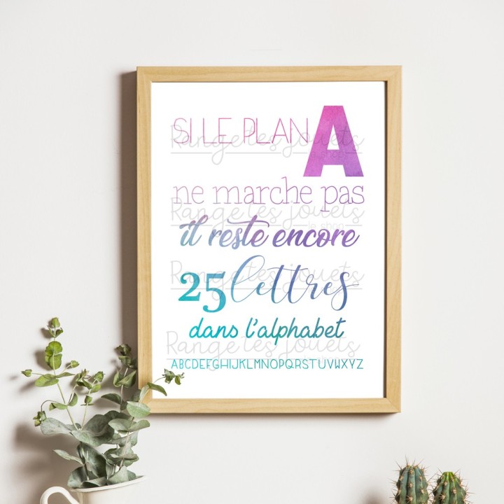 Poster A4 "Plan A" à imprimer
