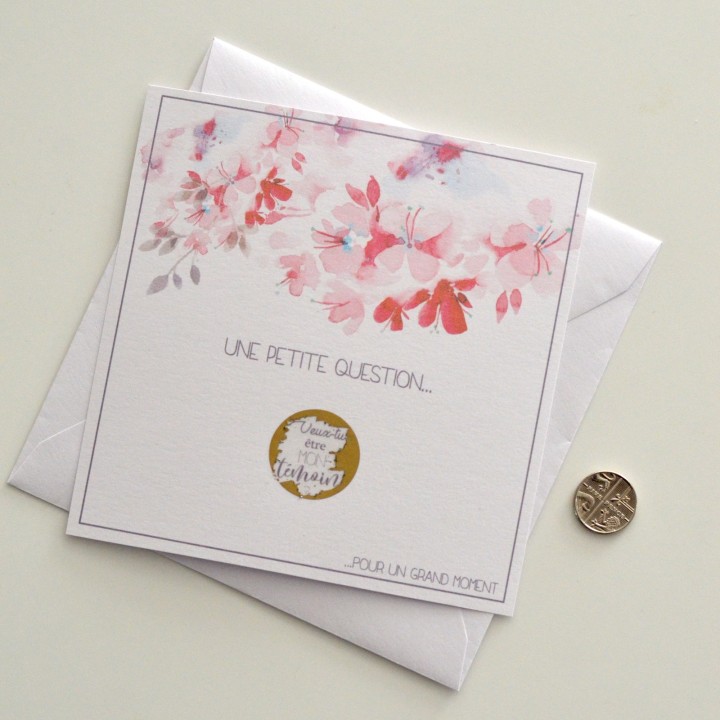 Carte à gratter pour grandes occasions - Parrain, témoin