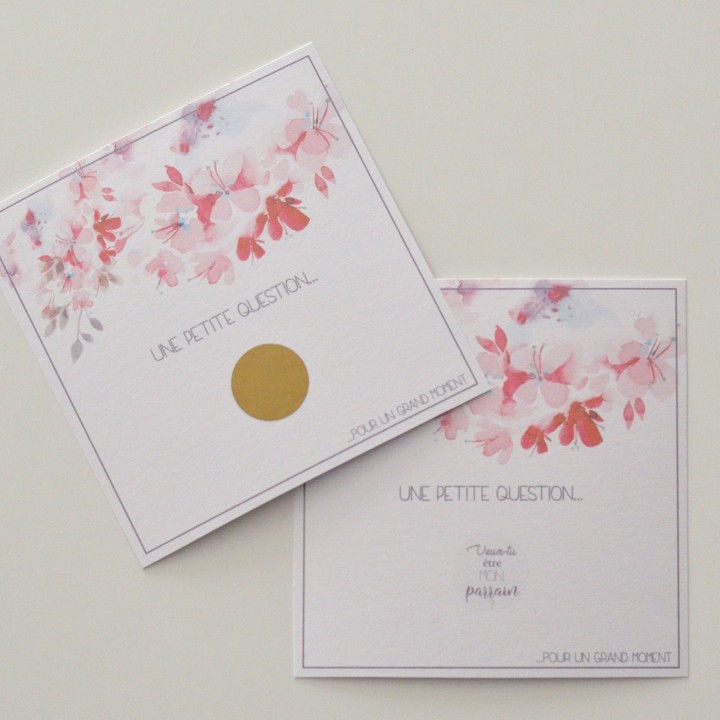 Carte à gratter pour grandes occasions - Parrain, témoin