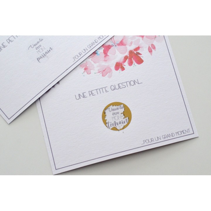 Carte à gratter pour grandes occasions - Parrain, témoin