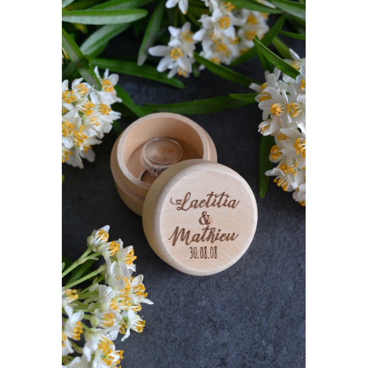 Boite à bijoux en bois personnalisée
