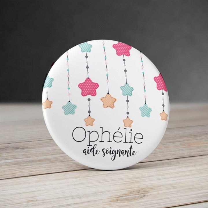 Badge personnalisé Guirlandes d'étoiles