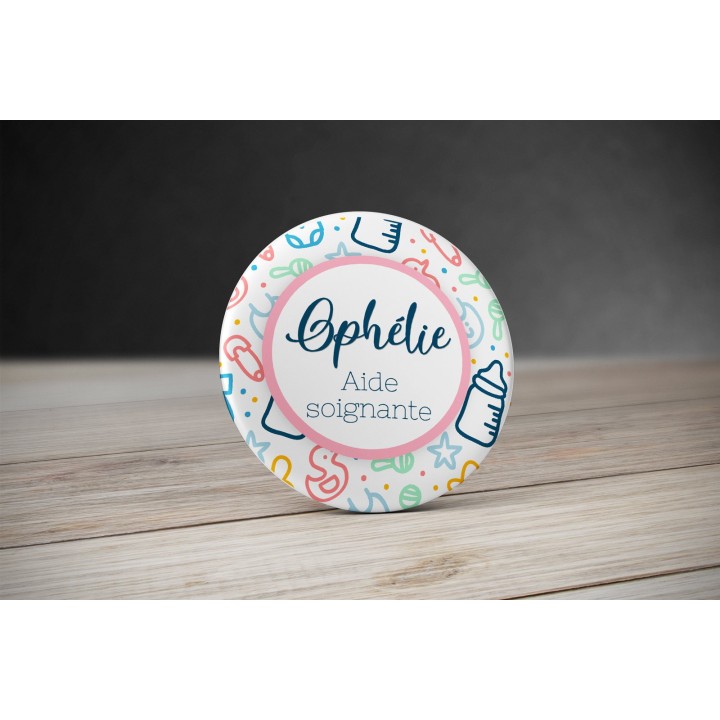Badge personnalisé Aide soignante