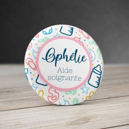 Badge personnalisé Aide soignante