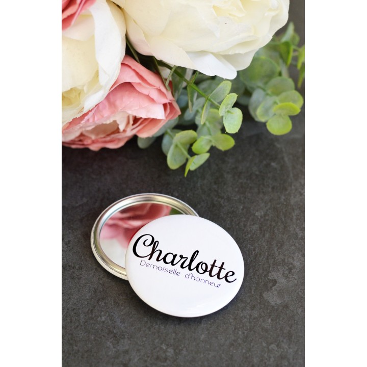 Miroir personnalisable pour mariage 58 mm