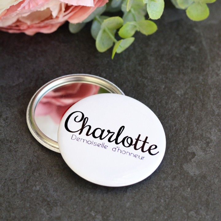 Miroir personnalisable pour mariage 58 mm