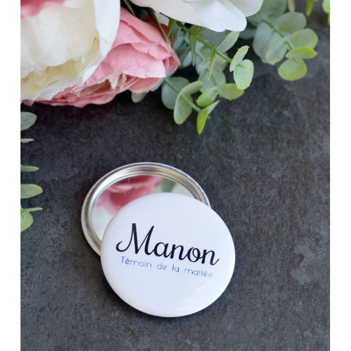 Miroir personnalisable pour mariage 58 mm