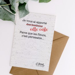 Carte à planter - J.Brel ou presque...