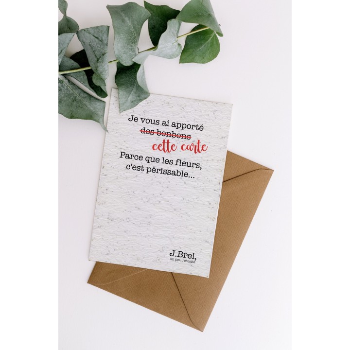 Carte à planter - J.Brel ou presque...