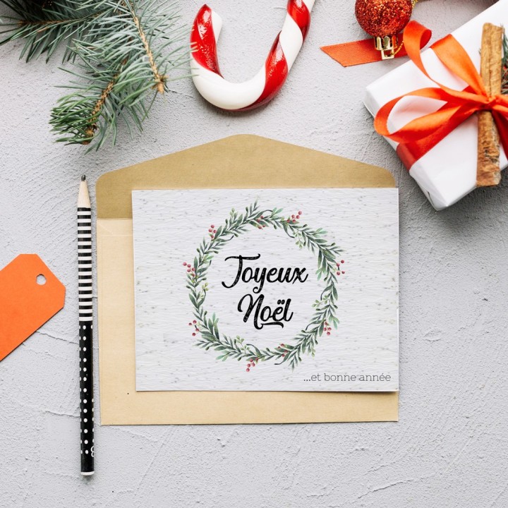 Carte de voeux à planter - Joyeux Noël