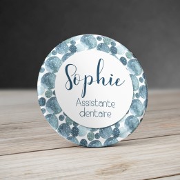 Badge métier avec prénom personnalisable