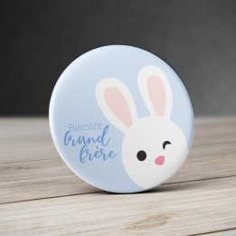 Badge Lapin Bientôt Grand Frère