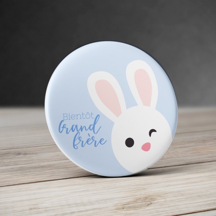 Badge Lapin Bientôt Grand Frère
