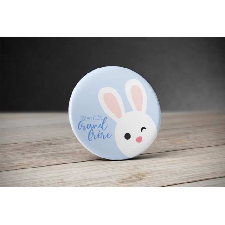 Badge Lapin Bientôt Grand Frère
