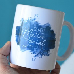 Mug Maître et aquarelle - Personnalisable