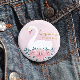 Badge Cygne personnalisé
