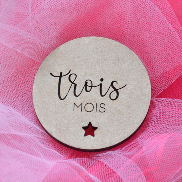 Carte étape en bois - Bébé et Grossesse