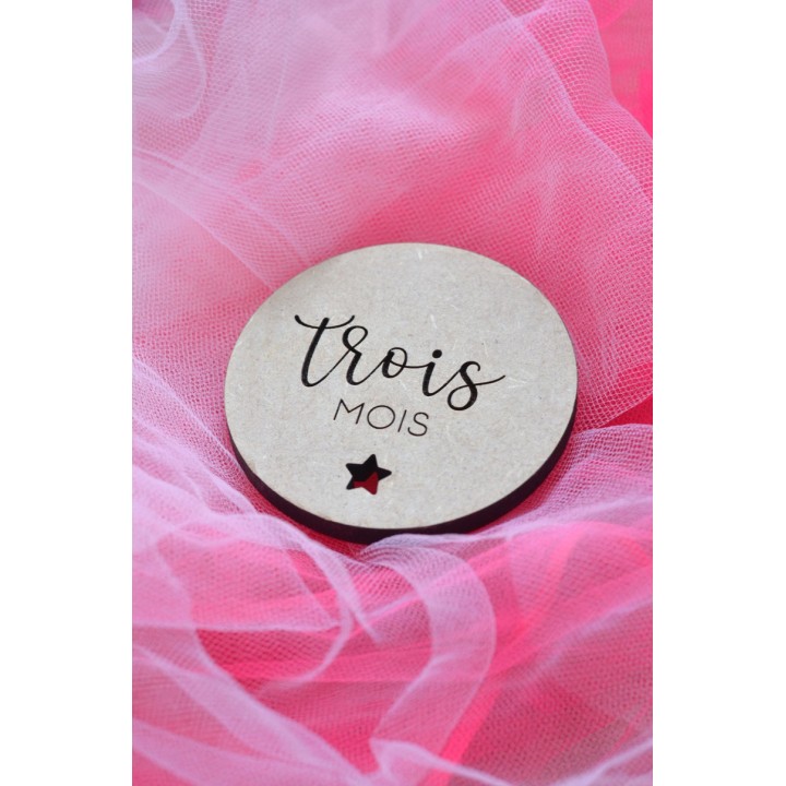 Carte étape en bois - Bébé et Grossesse