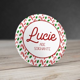 Badge Sucre d'orge - Noël
