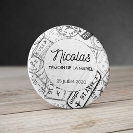 Badge invité personnalisé - Visa et voyages