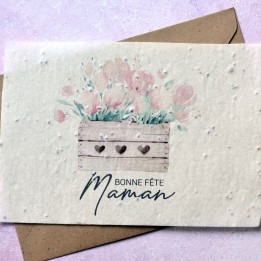 Carte à planter - Bonne fête Maman. Carte ensemencée Fête des mères