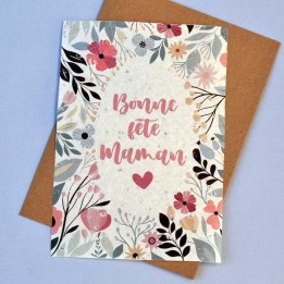 Carte à planter - Bonne fête Maman. Carte ensemencée Fête des mères