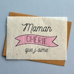 Carte à planter - Bonne fête Maman. Carte ensemencée Fête des mères