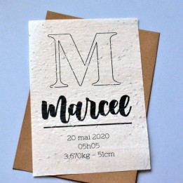 Carte à planter personnalisée Naissance