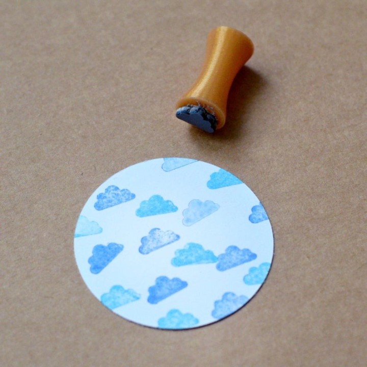 Mini Tampon Nuage pour bullet journal et papeterie créative