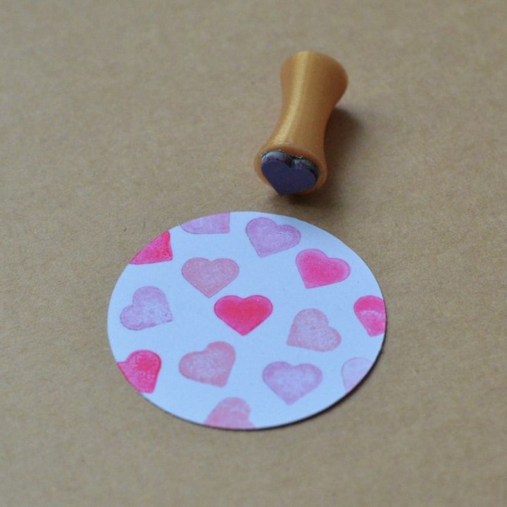 Mini Tampon Coeur pour bullet journal et papeterie créative