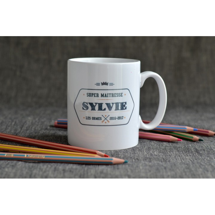 Mug "Super Maitresse" Tasse Personnalisable - cadeau pour maitresse, maitre,