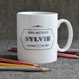 Mug "Super Maitresse" Tasse Personnalisable - cadeau pour maitresse, maitre,