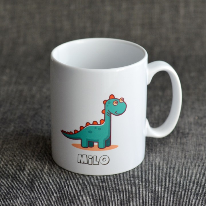 Mug Dinosaure avec prénom - Tasse Personnalisable - cadeau anniversaire enfant