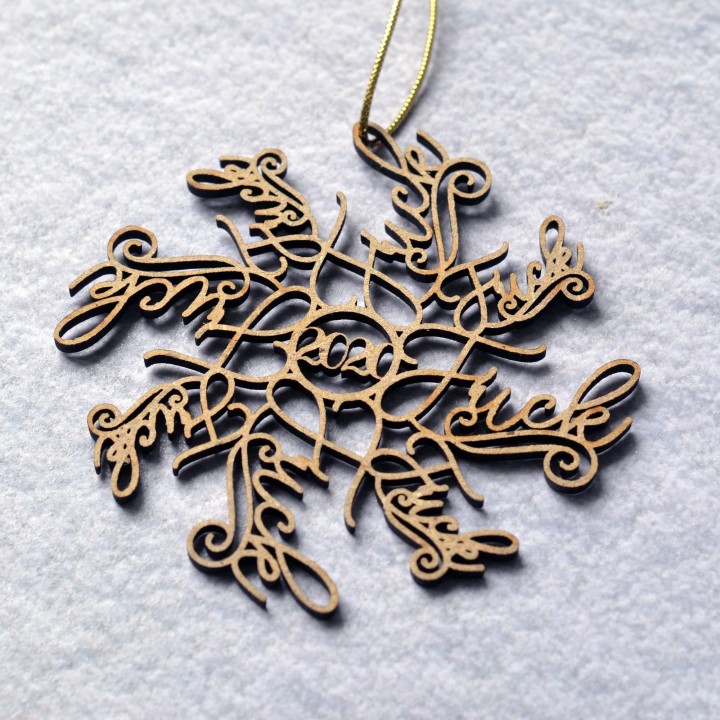 Décoration de Noël Flocon de Neige F*ck 2020