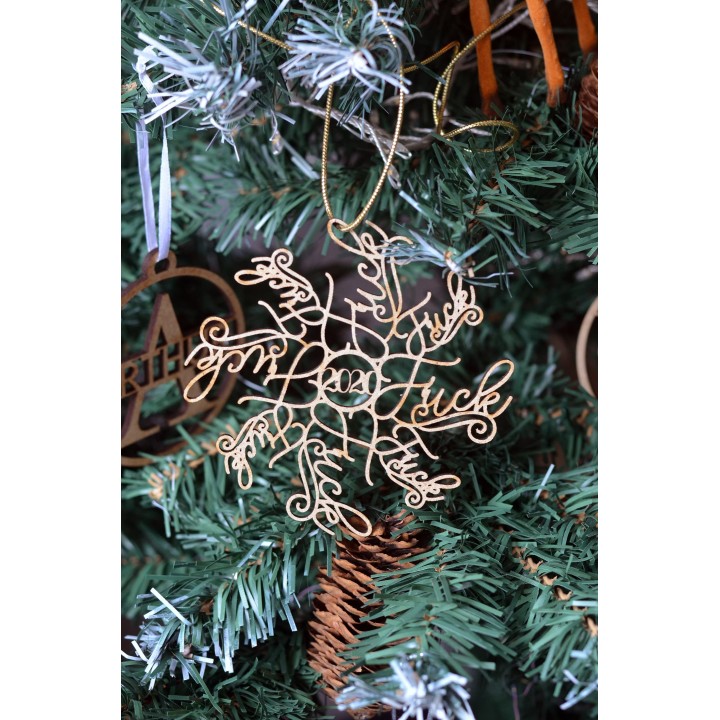 Décoration de Noël Flocon de Neige F*ck 2020