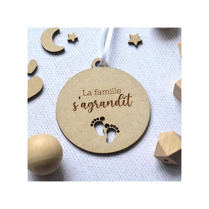 Décoration de Noël La famille s'agrandit - Annonce grossesse