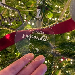 Décoration de Noël La famille s'agrandit - Annonce grossesse