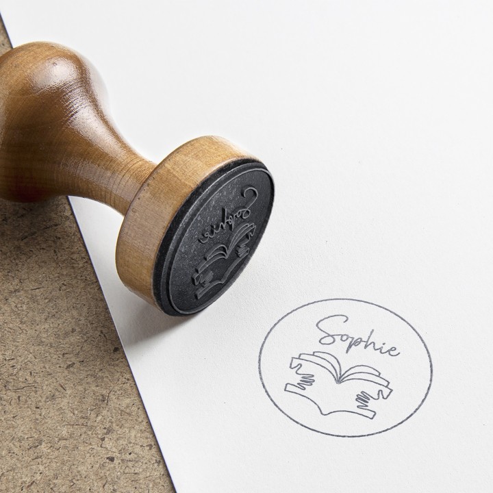 Tampon pour livre personnalisé - Tampon ExLibris