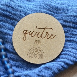 Cartes étape Arc en ciel en bois - Bébé et Grossesse