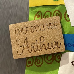 Aimant en bois personnalisé pour dessins d'enfant - Rectangle